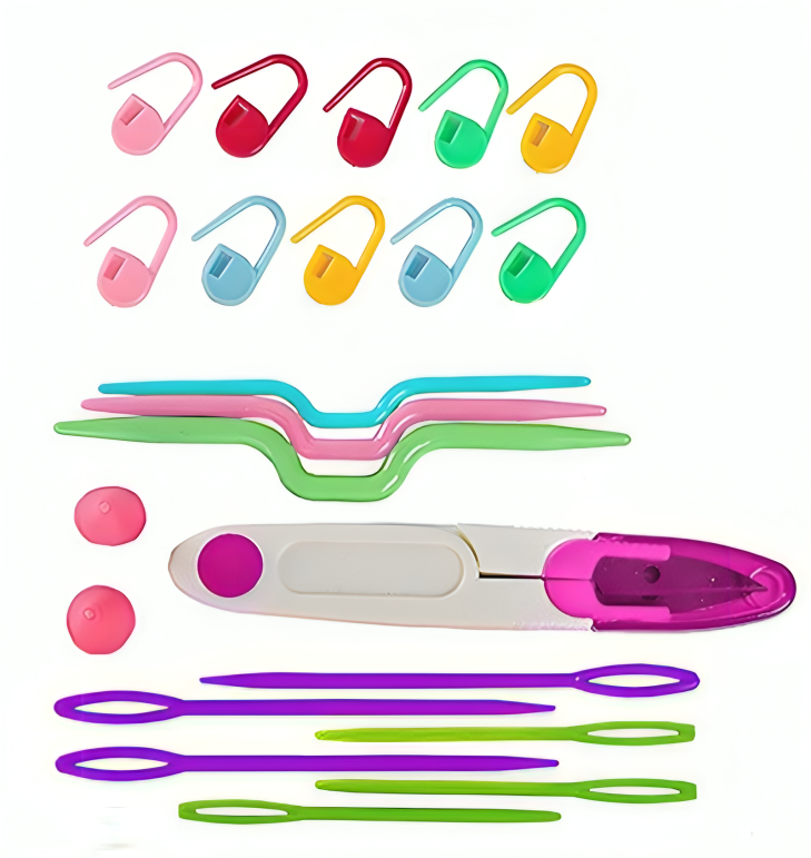 Set de Crosetat idealSTORE, Include 50 de Articole, Dimensiuni Crosetat 0,6-6,5 mm, Husa din Piele ecologica pentru transport, Perfect pentru persoanele care croseteaza