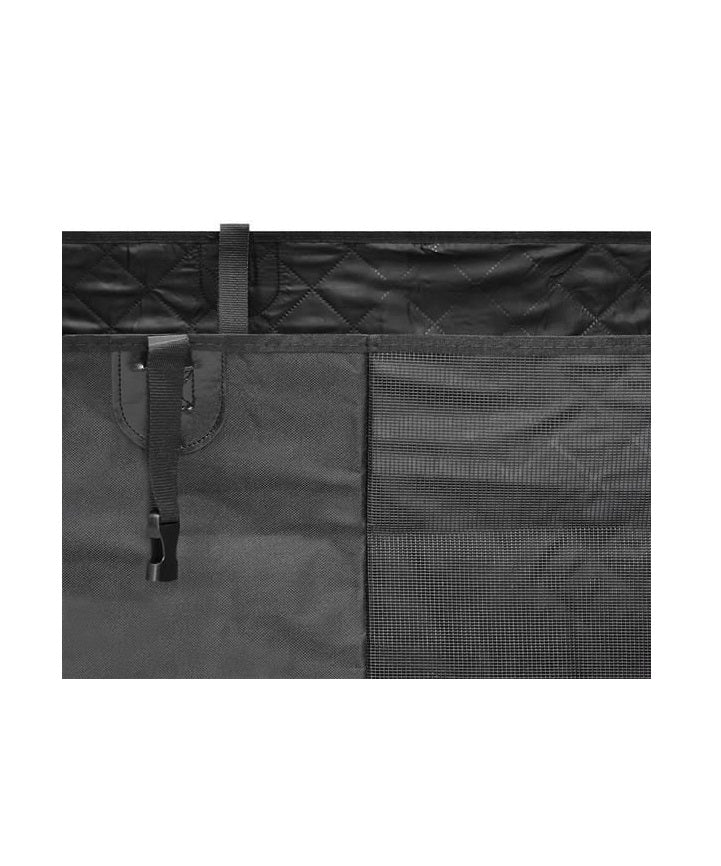 Husa auto idealSTORE profesionala de protectie animale, Dimensiuni 128 x 138 cm, Usor de curatat, Impermeabil, Material cauciuc antiderapant, Ajuta la mentinerea scaunelor curate, Culoare Negru