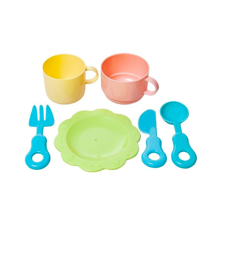 Chiuveta de jucarie pentru copii, Dimensiuni 41 x 28 x 26, Setul include 14 accesorii, robinet cu pompa, perie, lichid, cutit, lingurita, furculita, castron, uscator