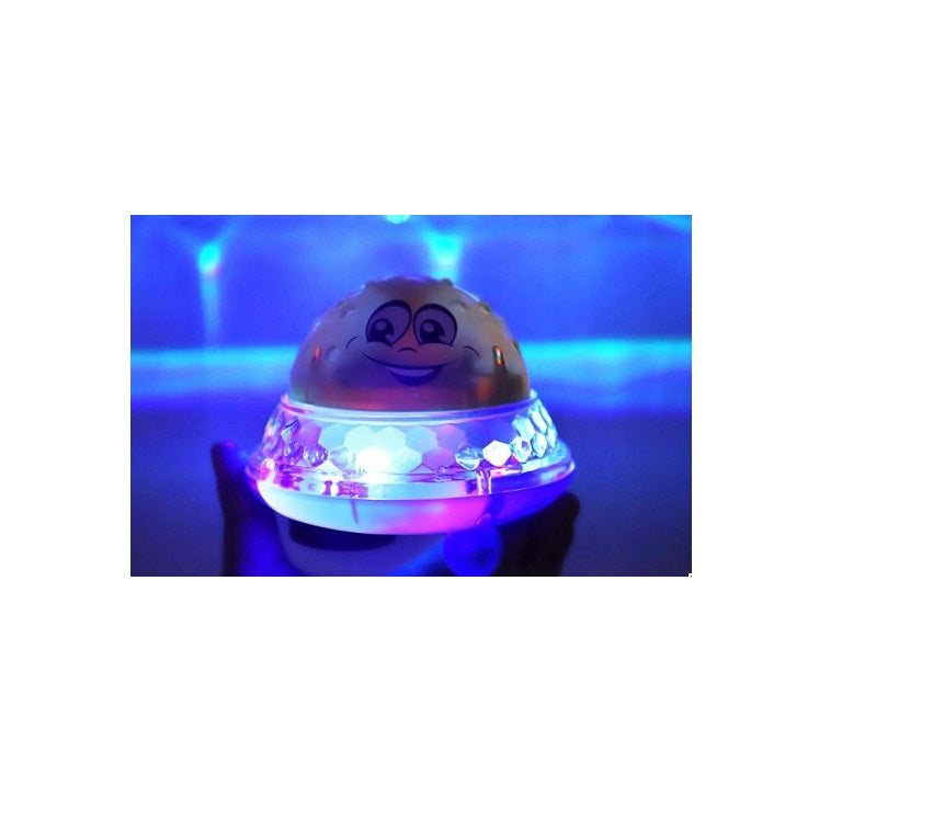 Jucarie de baie WATER FOUNTAIN, Dimensiuni 13 x 10 cm, Ofera distractie in baie, cu sunete si jocuri de lumini, Creeaza o aura unica in timp ce face baie, Poate fi folosit si ca lampa de noapte