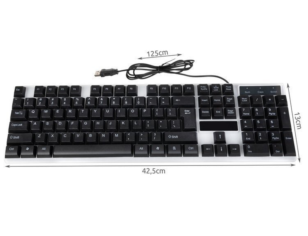 Tastatura de Gaming BlackHawk IdealStore, Suprafata este de 42.5 cm lungime si 13 cm latime, cablul are 125cm, interfata USB 2.0, Neagra