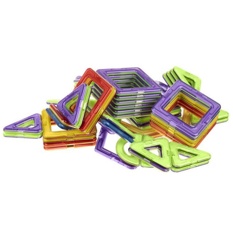 Joc educativ Magnetic MagicKids IdealStore, 99 piese, Multicolore, Stimuleaza Imaginatia, Creativitatea, Gandirea Logica, Posibilitatea de forme nelimitate, Magneti Neodim