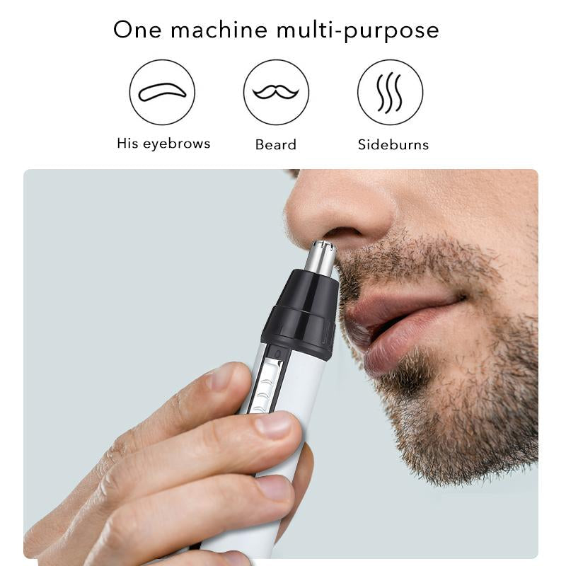 Trimmer Multifunctional 3 in 1 idealSTORE, Include 3 Varfuri Detasabile, Utilizare Umed si Uscat, Reincarcabil prin USB, Lame de filare cu doua margini, Perfect pentru tunsul parului de pe fata, din nas, urechi, Forma Ergonomica