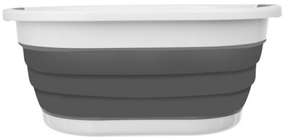 Cadita Pliabila Multifunctional idealSTORE, Dimensiuni 38 x 53 x6/15/24 cm, Inaltime reglabila pe 3 nivele, Material Siliocn-Plastic, Capacitate 25L, Echipat cu Manere pentru Transport