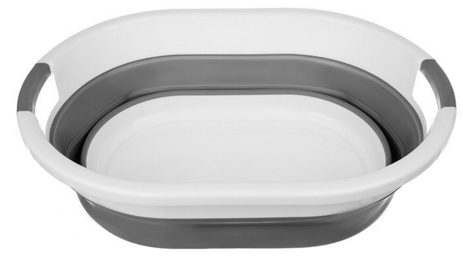 Cos de Rufe Pliabil Multifunctional idealSTORE, Dimensiuni 38 x 53 x6/15/24 cm, Inaltime reglabila pe 3 nivele, Material Siliocn-Plastic, Capacitate 25L, Echipat cu Manere pentru Transport