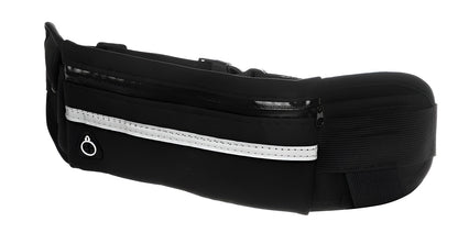 Borseta impermeabila reflectorizanta Perfect Running IdealStore, Dimensiune ajustabila 70-130 cm, Suport sticla, orificiu pentru casti, Potrivita pentru alergare sau drumetii, Material durabil