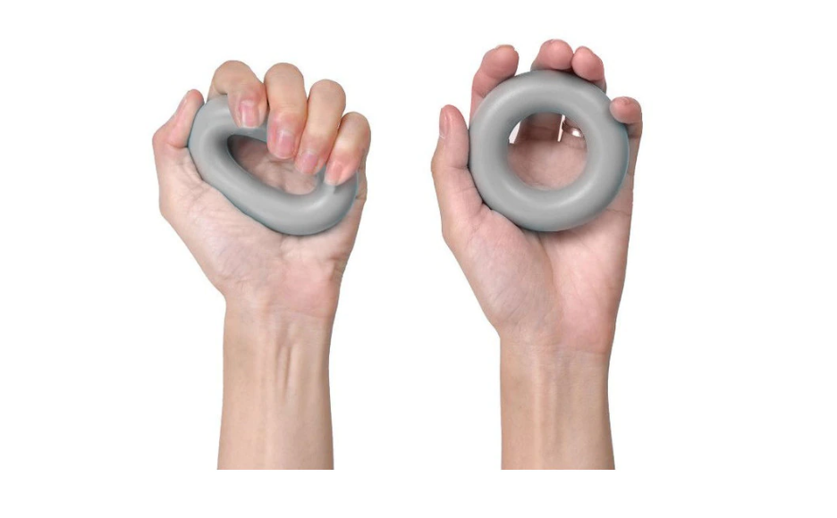 Set 9 Benzi exercitii de Mana/Incheietura idealSTORE, Include 3 Benzi de Cauciuc pentru degete, 3 Bile de Antrenament si 3 Inele, Sac inclus pentru transport