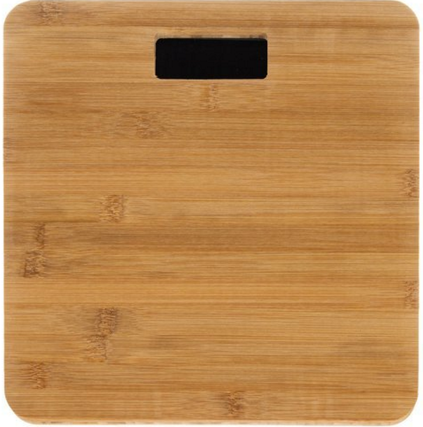Cantar Digital din lemn idealSTORE, Dimensiuni 28 x 28 x cm, Confectionat din bambus, Ecran LED, Picior antiderapant, Sarcina maxima 180 kg