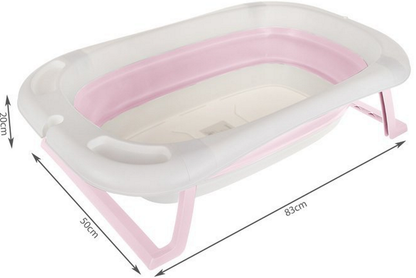 Cadita pliabila cu termometru incorporat si perna idealSTORE, Dimensiuni 83 x 50 x 20 cm, Material PP/TPE, Pliere rapida, Usor de utilizat, Picioare antiderapante, Varsta 0-3 ani, Structura Solida, Culoare, Roz