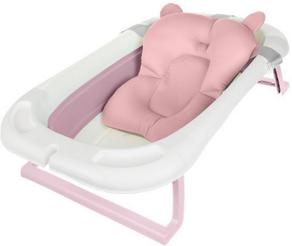 Cadita pliabila cu termometru incorporat si perna idealSTORE, Dimensiuni 83 x 50 x 20 cm, Material PP/TPE, Pliere rapida, Usor de utilizat, Picioare antiderapante, Varsta 0-3 ani, Structura Solida, Culoare, Roz