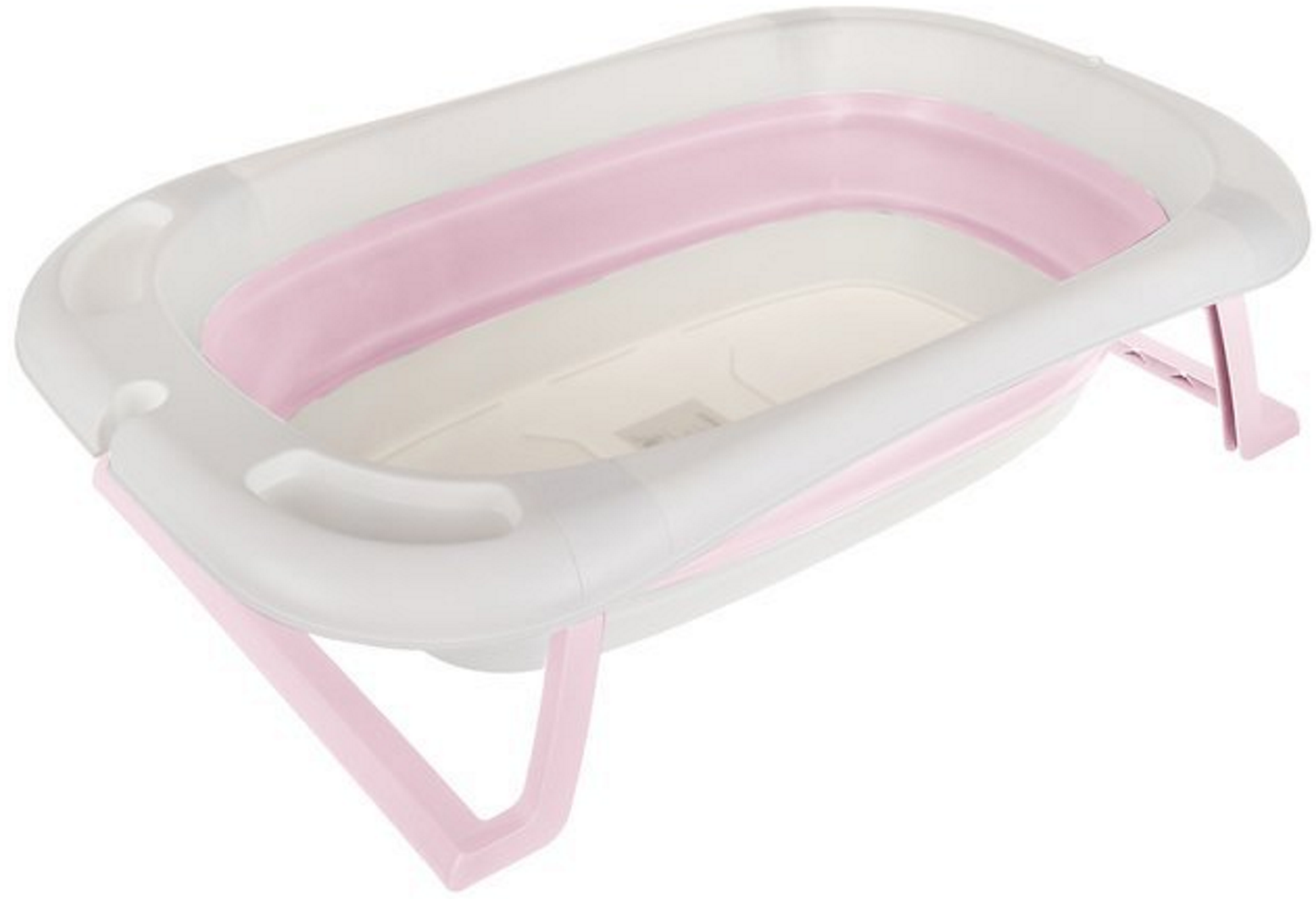 Cadita pliabila cu termometru incorporat si perna idealSTORE, Dimensiuni 83 x 50 x 20 cm, Material PP/TPE, Pliere rapida, Usor de utilizat, Picioare antiderapante, Varsta 0-3 ani, Structura Solida, Culoare, Roz