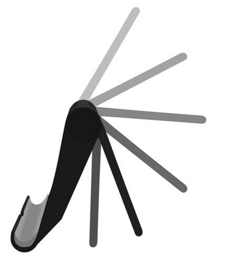 Suport telefon universal IdealStore cu unghi de inclinare reglabil, material PP, greutate 0,033 kg, Dimensiuni compacte, negru