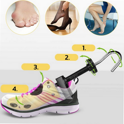 San pentru Largit si Alungit Incaltaminte idealSTORE, Marime S 39-43, Material Plastic-Metal, ABS, Forma Ergonomica, Rezista la Apa, Galben-Negru