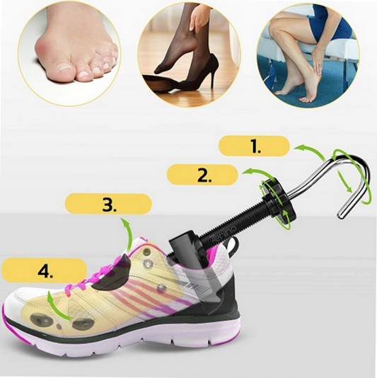 San pentru Largit si Alungit Incaltaminte idealSTORE, Marime S 39-43, Material Plastic-Metal, ABS, Forma Ergonomica, Rezista la Apa, Galben-Negru