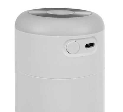 Umidificator de Aer idealSTORE cu Difuzor Aromaterapie, Include LED RGB cu iluminare Alba, Material ABS, Capacitate 350 ml, Timp de Functionare 5-10h, Incarcare USB, Putere 2,5W, Perfect pentru Apartament, Casa sau Birou