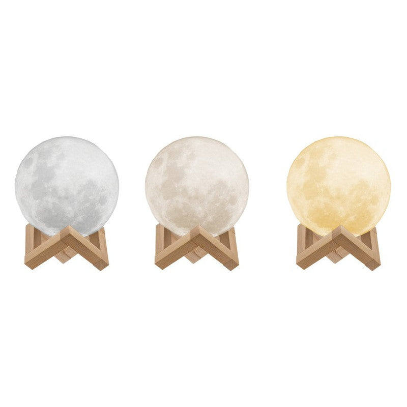 Umidificator de aer 3 in 1 portabil Moon Light IdealStore, Ultra Silentios Contine difuzor de aroma, Lampa LED Touch Control cu 3 moduri de iluminare, Alimentare USB, 3 arome incluse, Capacitate 880 ml, Timp 24h cu un sigur rezervor