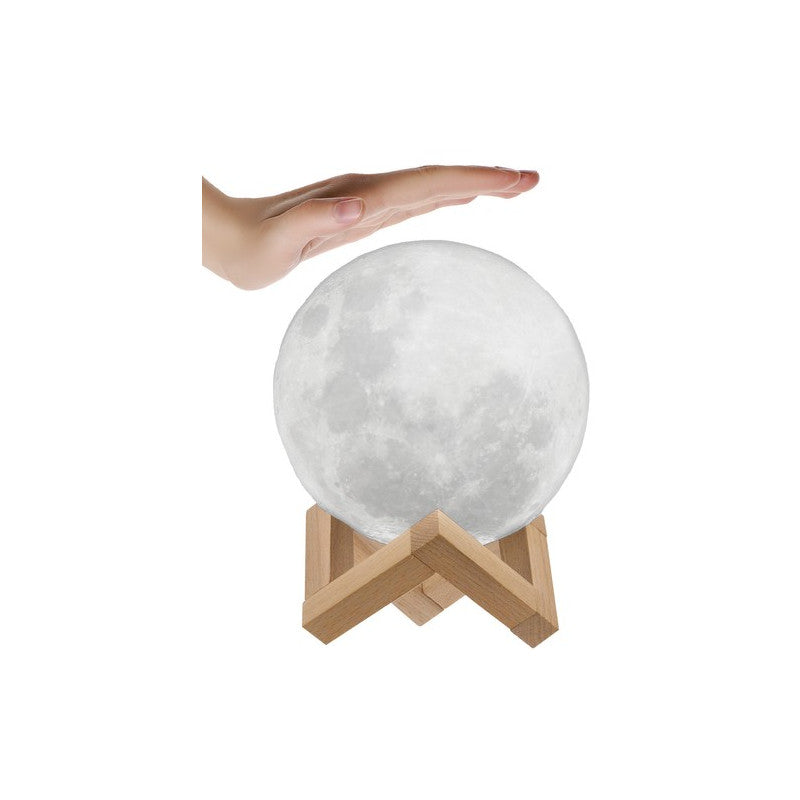 Umidificator de aer 3 in 1 portabil Moon Light IdealStore, Ultra Silentios Contine difuzor de aroma, Lampa LED Touch Control cu 3 moduri de iluminare, Alimentare USB, 3 arome incluse, Capacitate 880 ml, Timp 24h cu un sigur rezervor