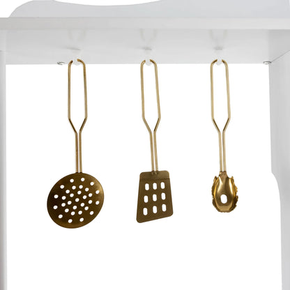 Bucatarie din Lemn Pentru Copii Kruzzel idealStore, Iluminare si Sunete, Accesorii pentru Gatit Incluse, Cuptor cu Microunde, Cutii pentru Depozitare, Finisaj de Inalta Calitate, Moderna