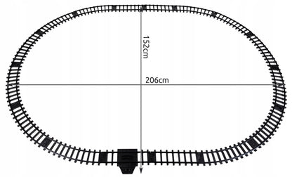 Circuit electric Tren IdealSTORE Classical Rail, Include Locomotiva, 3 vagoane de marfa 39 de elemente de traseu, Accesorizat cu lumini, Sunete si Efecte de Abur, Astfel dezvoltand imaginatia si abilitatile practice ale copiilor