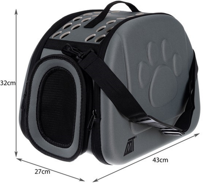 Geanta Transport Animale Viktoria Luxury idealSTORE, Dimensiuni 43 x 32 x 27, Include maner si curea de umar, Material spuma EVA, Ventilat, Sarcina maxima 6 Kg