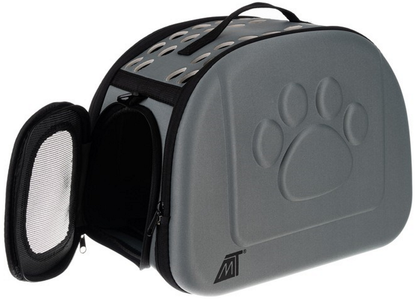 Geanta Transport Animale Viktoria Luxury idealSTORE, Dimensiuni 43 x 32 x 27, Include maner si curea de umar, Material spuma EVA, Ventilat, Sarcina maxima 6 Kg