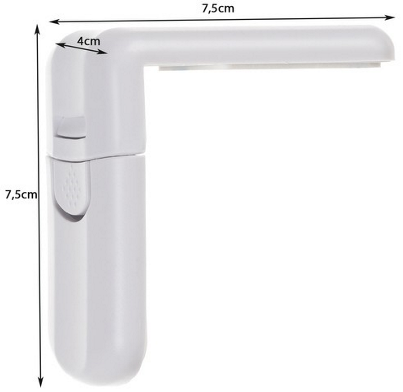 Siguranta Universala Dulap Copii idealSTORE, Dimensiuni 7,5 x 4 cm, Include 4 bucati la Set, Usor de Montat si Curatat, Ajuta la Protejarea Copilului Dumneavoastra, Culoare Alb