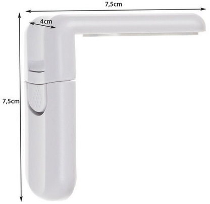 Siguranta Universala Dulap Copii idealSTORE, Dimensiuni 7,5 x 4 cm, Include 4 bucati la Set, Usor de Montat si Curatat, Ajuta la Protejarea Copilului Dumneavoastra, Culoare Alb