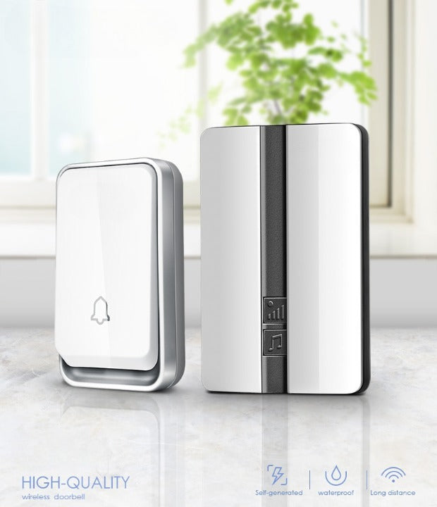 Sonerie Profesionala Wireless Fara Fir Optimo Smart idealSTORE, Raza Actiune 150 m, Rezistenta la Apa, Control al Volumului pe 3 Nivele, 51 de sunete Polifonice, Volum 90 dB, Culoare Negru