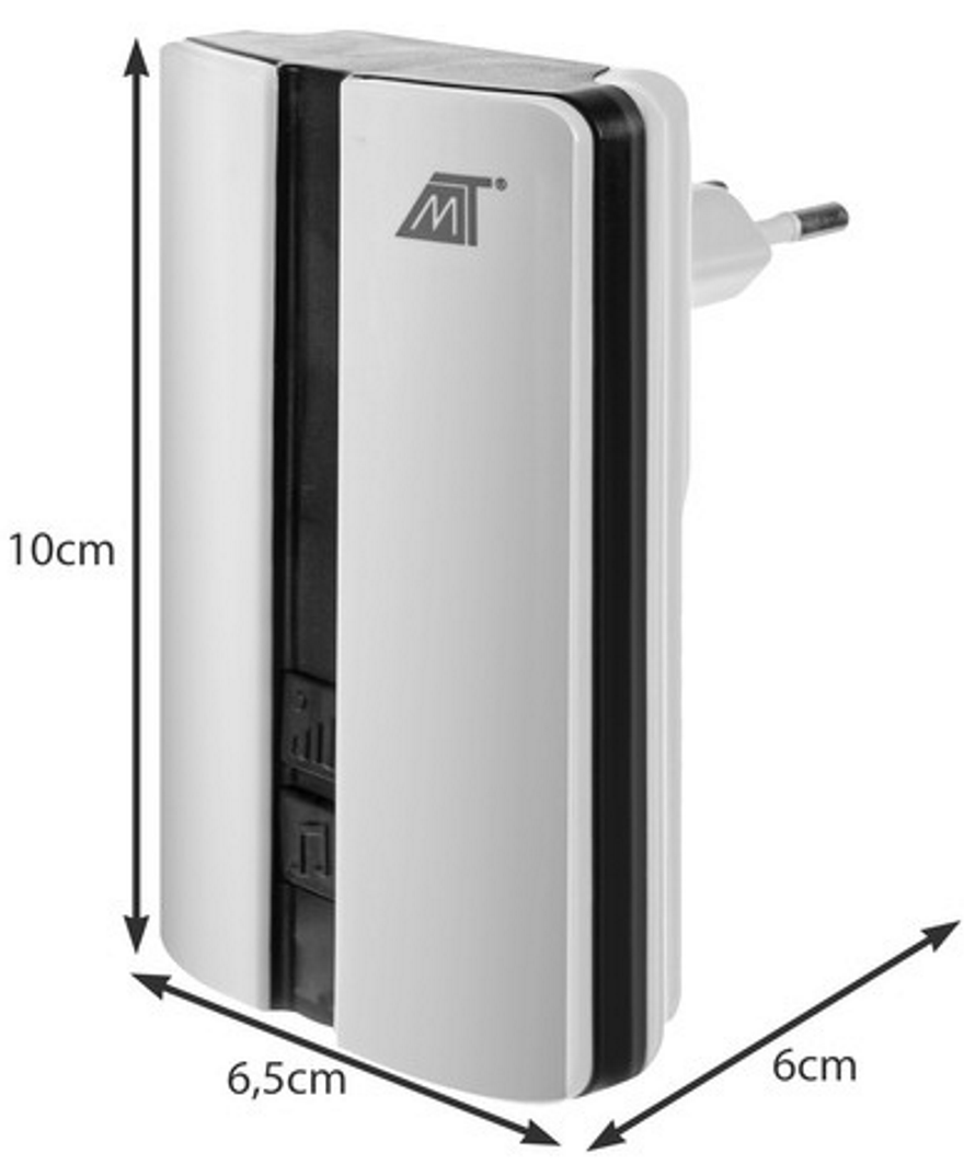 Sonerie Profesionala Wireless Fara Fir Optimo Smart idealSTORE, Raza Actiune 150 m, Rezistenta la Apa, Control al Volumului pe 3 Nivele, 51 de sunete Polifonice, Volum 90 dB, Culoare Alb