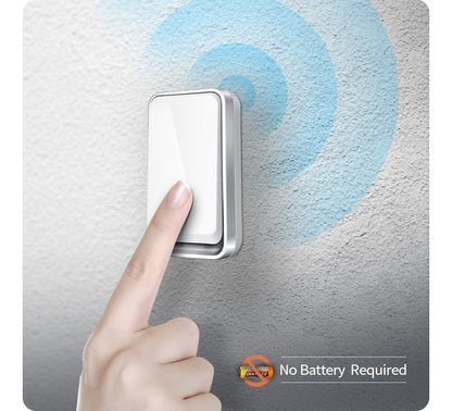 Sonerie Profesionala Wireless Fara Fir Optimo Smart idealSTORE, Raza Actiune 150 m, Rezistenta la Apa, Control al Volumului pe 3 Nivele, 51 de sunete Polifonice, Volum 90 dB, Culoare Alb