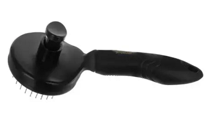 Perie pentru curatarea si ingrijirea parului de animale, Prezinta un maner ergonomic si antiderapant, Buton pentru indepartarea parului de pe ace, Ideal pentru cabinete veterinare, saloane de ingrijire sau casa