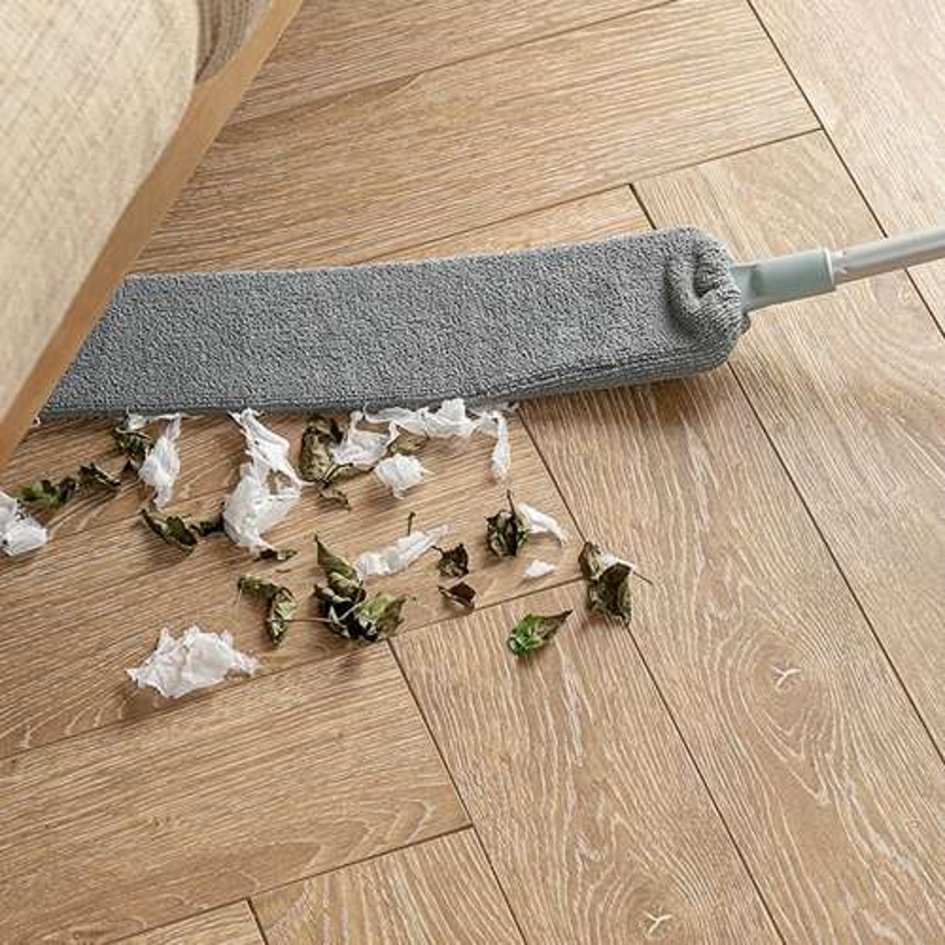 Perie-Pamatuf pentru praf idealSTORE, Baston Telescopic pana la 250 cm, Rotunda, Longitudinala, Material Microfibra, Plastic Otel Inoxidabil Maner Cauciucat, Antiderapant, Zone greu accesibile