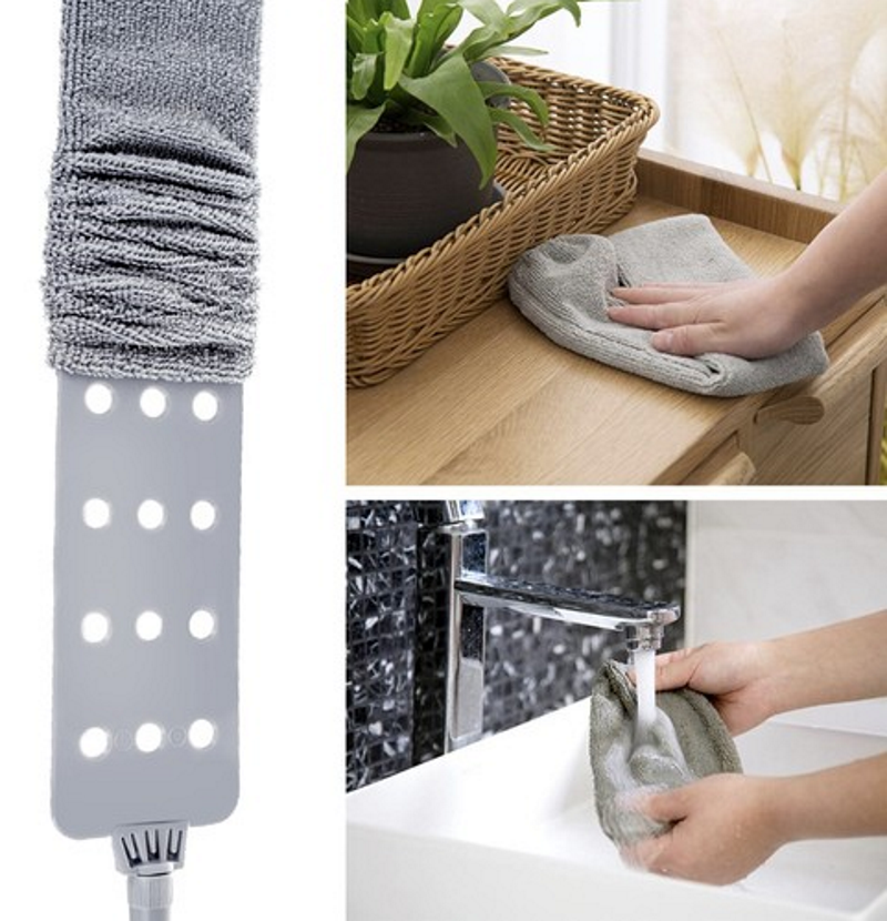 Perie-Pamatuf pentru praf idealSTORE, Baston Telescopic pana la 250 cm, Rotunda, Longitudinala, Material Microfibra, Plastic Otel Inoxidabil Maner Cauciucat, Antiderapant, Zone greu accesibile