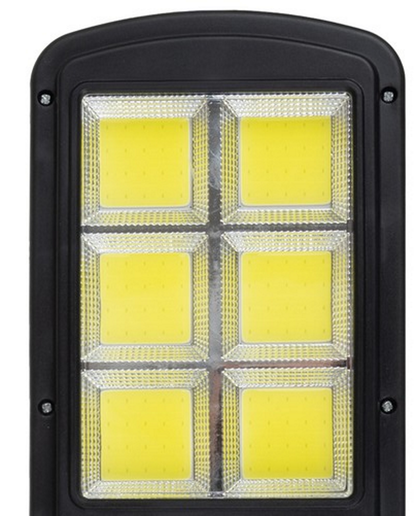 Lampa Solara Stradala cu Panou Exterior idealSTORE, Include 120 LED COB, Senzor de Miscare, Panou Solar Incorporat, 4 Moduri de Operare, Putere 36 W, Unghi de Iluminat 120 , IP 67, Brat de Montare Inclus, Reglaj Vertical-Orizontal