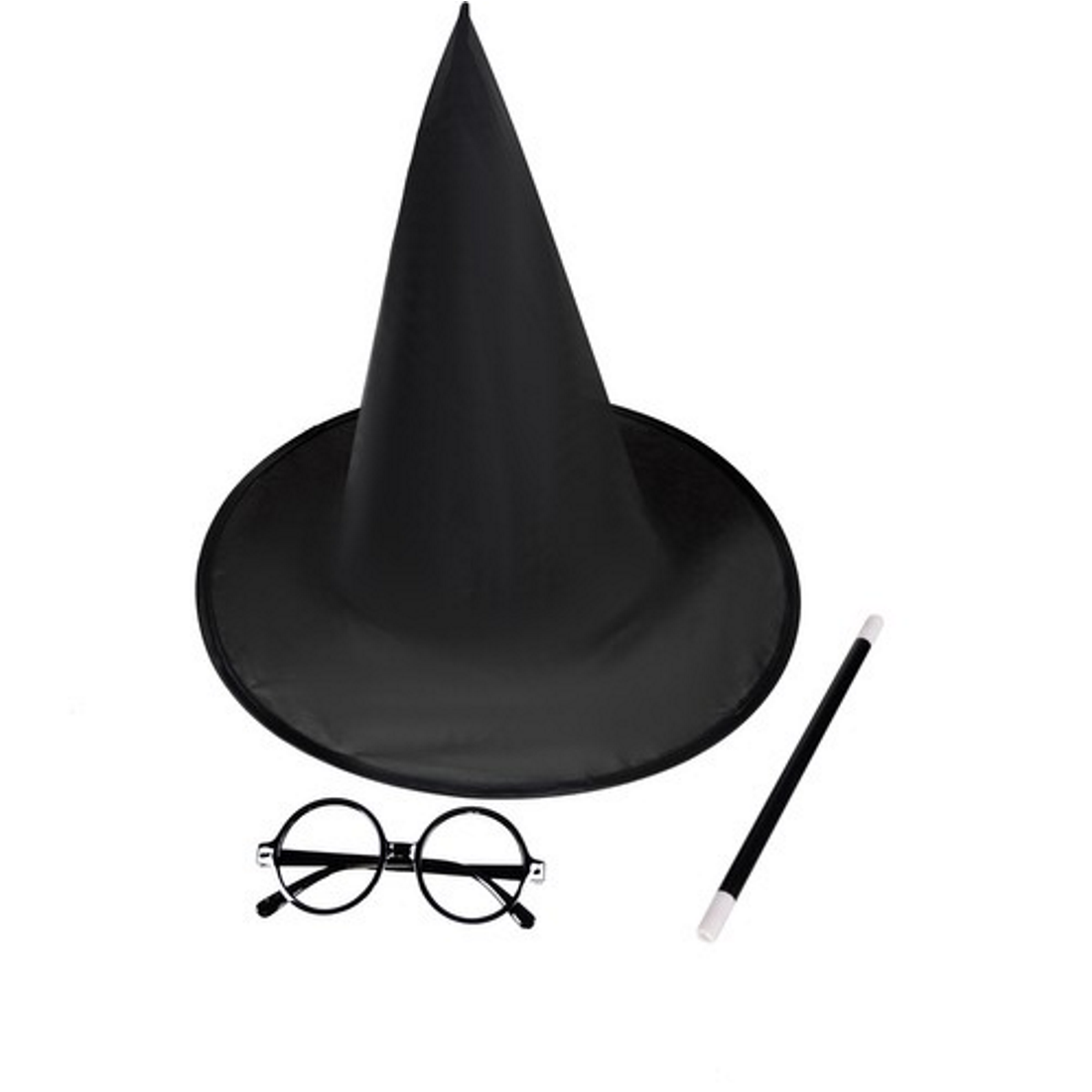 Costum de Magician idealSTORE, Include Ochelari, Bagheta, Palarie, Peleria, Pentru Baieti si Fete, Perfect Pentru Serbare, Carnaval si Petreceri, Personaj Harry Potter