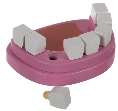 Trusa Medicala din lemn Dentist Doctor Panda idealSTORE Include o Valiza din Lemn Natural Numeroase Accesorii Dentare, Mulaj Dentar, Termometru, Stetoscop, Oglinda, Penseta, Cleste, Dalta, Un Joc Creativ Si Distractiv