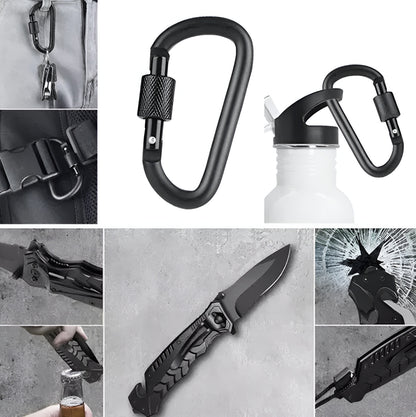 Kit de supravietuire Survival Star IdealStore, Contine 32 de elemente, Husa de depozitare este impermeabila de dimensiune potrivita, Perfect pentru excursii, pescuit, vanatoare sau aventurari pe munte