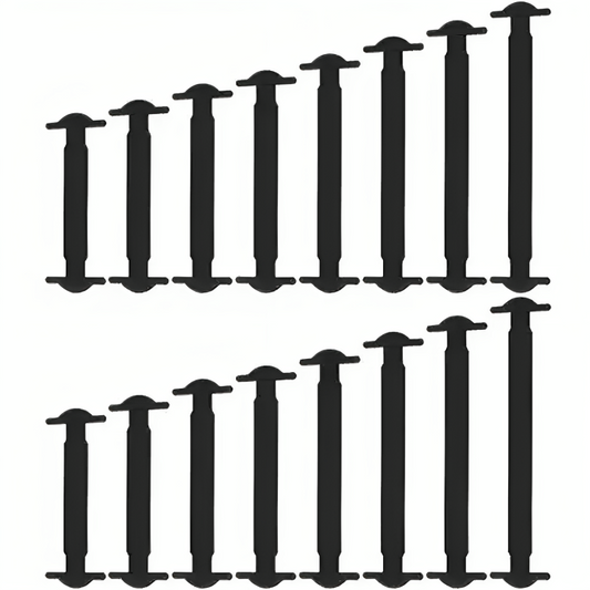 Set Sireturi de Silicon idealSTORE, Include 16 Sireturi de inalta calitate, Elastice si Rezistente, Ajuta la economisirea timpului, Utilizare Universala