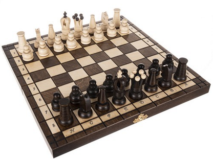 Joc Sah si Table din Lemn Natural idealSTORE, Dimensiuni 31 x 31 x 2 cm, Durabil Elegant, Antreneaza Capacitatea Gandirii Logice, Sporeste Divertismentul Intelectual