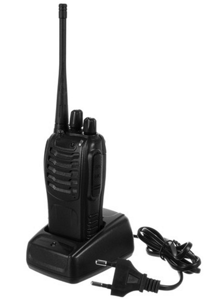 Set 2 Statii Profesionale Portabile idealSTORE Walkie Talkie, Actiune Pana la 5 km, Include 16 Canale Programte in PMR, 2 Setu-uri de Casti, 2 Statii de Incarcare, Echipata cu Butoane pentru reglarea volumului si indicarea Canalului, Frecventa 400-470MHz