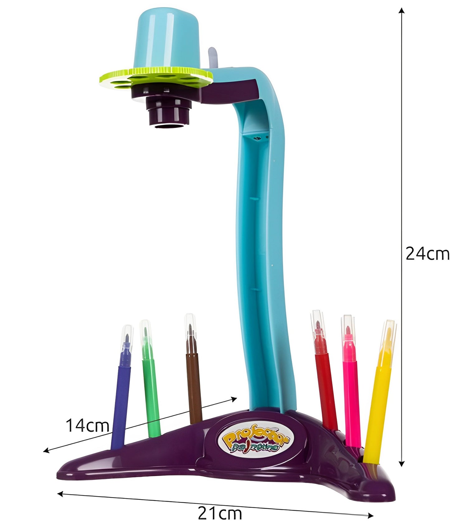 Proiector Educativ pentru Desen Drawing Book idealSTORE Include 24 de Imagini, 6 Markere, 3 Dispozitive pentru Proiector, Tampon de Pictura, Dezvolta Abilitati Manuale