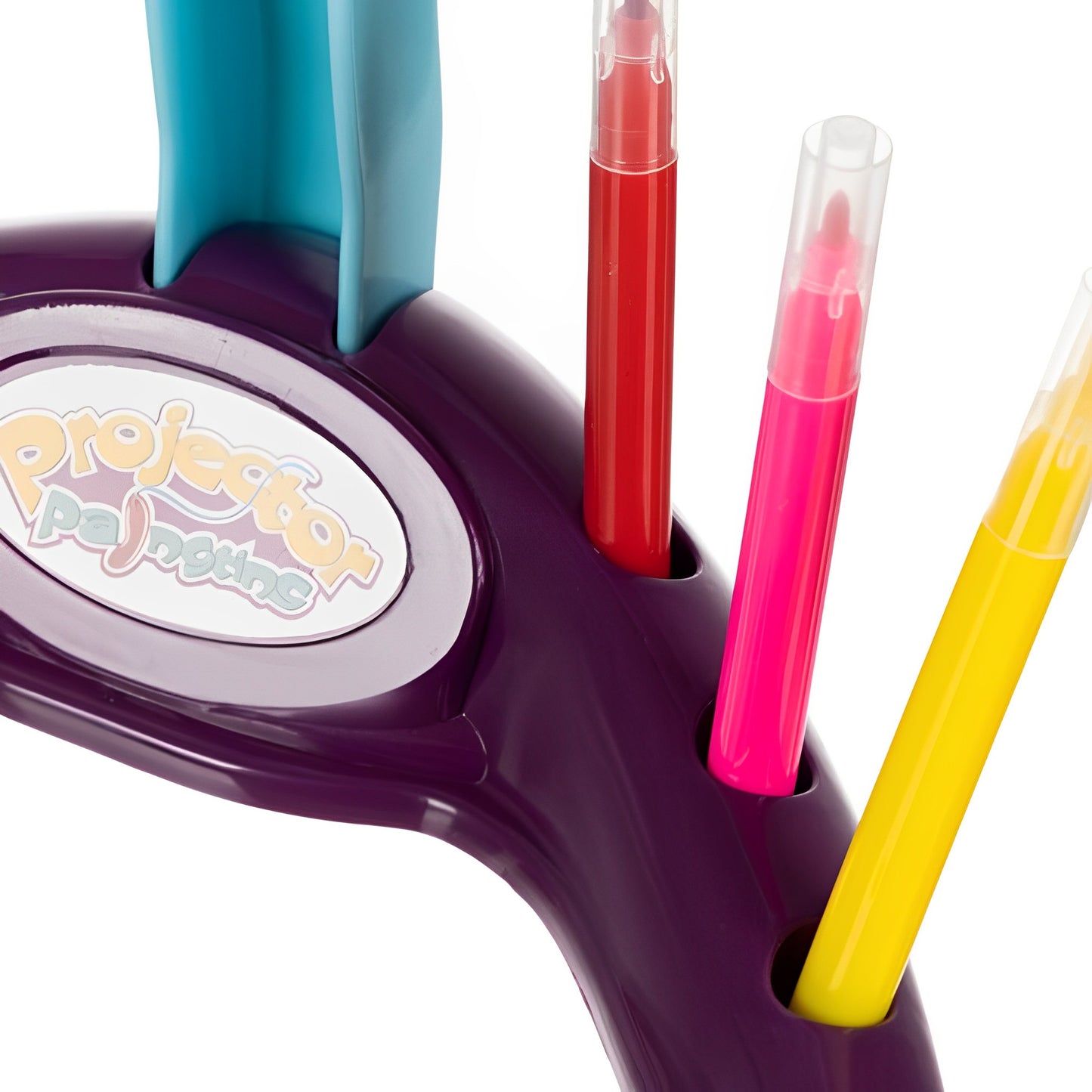 Proiector Educativ pentru Desen Drawing Book idealSTORE Include 24 de Imagini, 6 Markere, 3 Dispozitive pentru Proiector, Tampon de Pictura, Dezvolta Abilitati Manuale