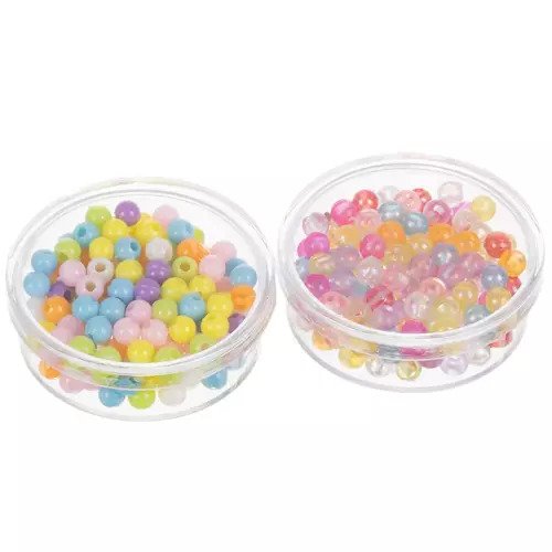 Set de Fabricare a Bratarilor, Include 9 Bobine de Ata in Culori Diferite, Contine 2 Discuri pentru Impletit, 2 Ate pentru Margele, 2 Borcane cu Margele, Materialele sunt Confortabile