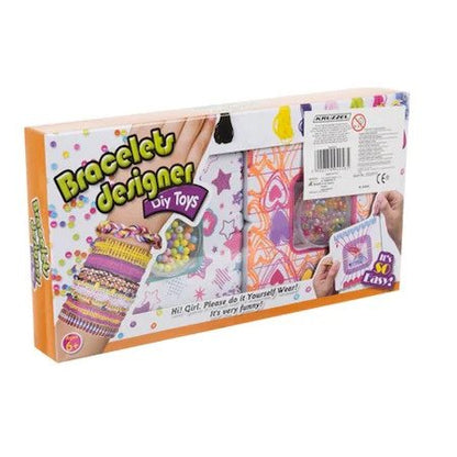 Set de Fabricare a Bratarilor, Include 9 Bobine de Ata in Culori Diferite, Contine 2 Discuri pentru Impletit, 2 Ate pentru Margele, 2 Borcane cu Margele, Materialele sunt Confortabile