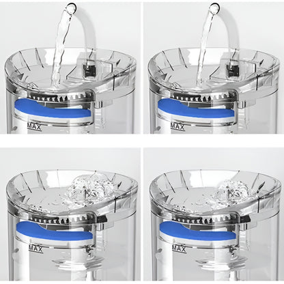 Adapator si Fantana pentru Animale 2in1 IdealStore, Dimensiune 16,5 x 22 cm, Capacitate 2l, Filtru cu 3 Straturi, Curatare Usoara, Transparent