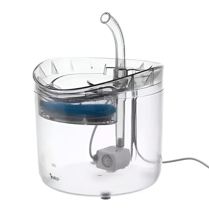 Adapator si Fantana pentru Animale 2in1 IdealStore, Dimensiune 16,5 x 22 cm, Capacitate 2l, Filtru cu 3 Straturi, Curatare Usoara, Transparent