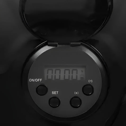 Dispenser Automat Pentru Hrana Animalelor IdealStore, Display LED, Timer, Semnal Sonor, 6 Compartimente, Capacitate 150 ml, Dimensiune 30x30x6cm, Culoare Negru