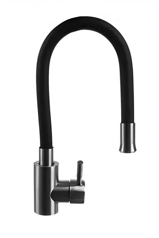 Baterie Rotativa Flexibila 360 idealSTORE, Material Silicon, Otel inoxidabil, Inaltime Reglabila, Aerotor Desurubat, Rezistent la Decolorare si Deteriorare, Previne Depuneri de Calcar, Economiseste 80% din Apa