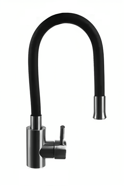 Baterie Rotativa Flexibila 360 idealSTORE, Material Silicon, Otel inoxidabil, Inaltime Reglabila, Aerotor Desurubat, Rezistent la Decolorare si Deteriorare, Previne Depuneri de Calcar, Economiseste 80% din Apa