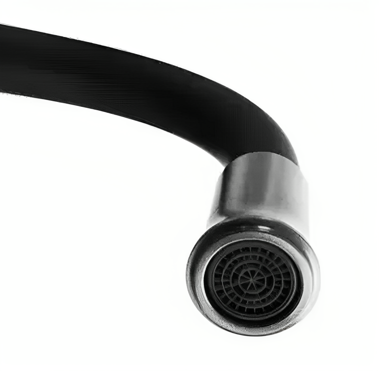 Baterie Rotativa Flexibila 360 idealSTORE, Material Silicon, Otel inoxidabil, Inaltime Reglabila, Aerotor Desurubat, Rezistent la Decolorare si Deteriorare, Previne Depuneri de Calcar, Economiseste 80% din Apa